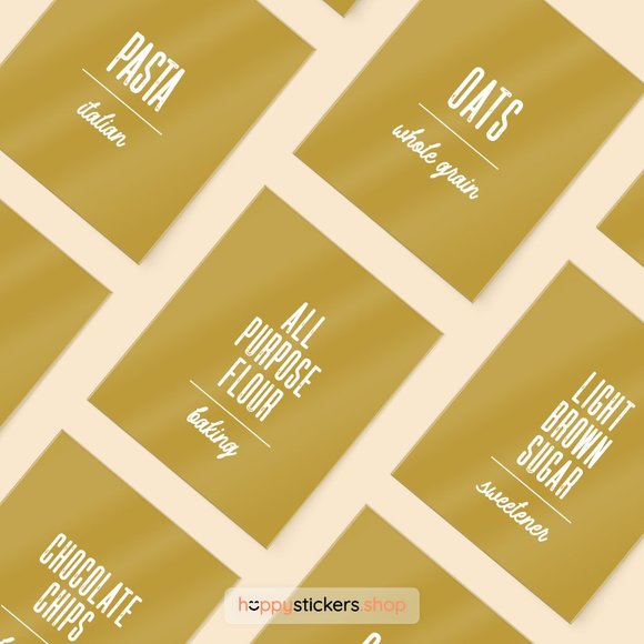 36 Labels • Gollder Minimalist Pantry for Kitchen Storage • Organization Labels - Picture 17 of 17